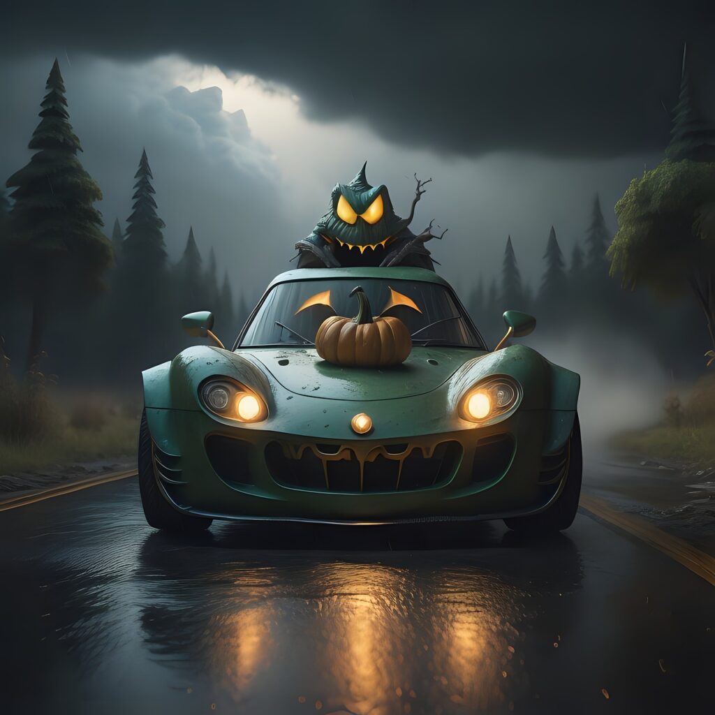 Monster driving car